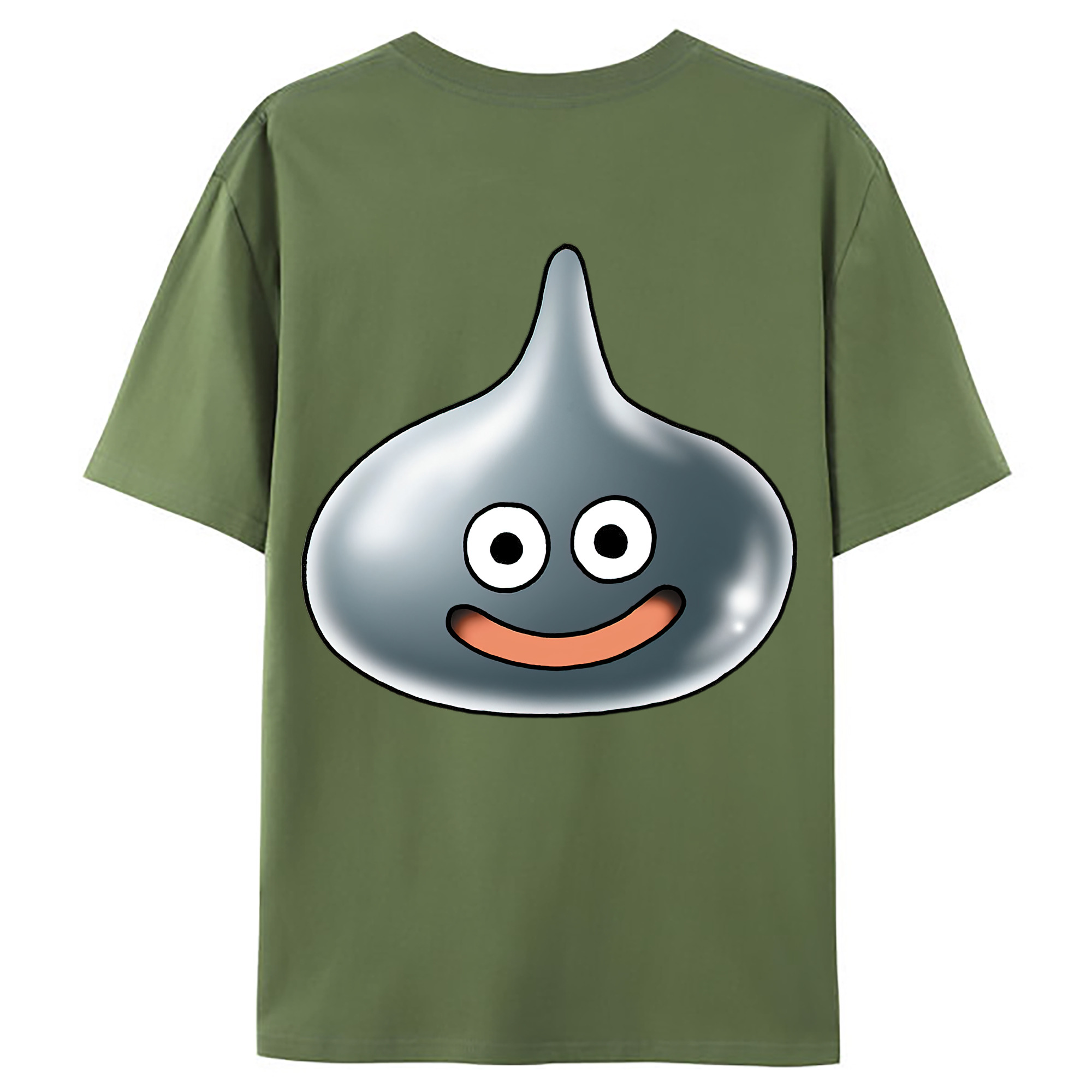 （画像用） ドラゴンクエスト Doragon Kuesuto Dragon Quest 綿100％ メンズ半袖Tシャツ（バックプリント） 通気性